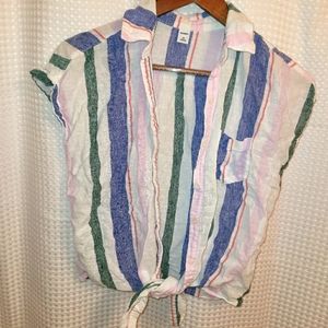 Old Navy Linen Blend Blouse